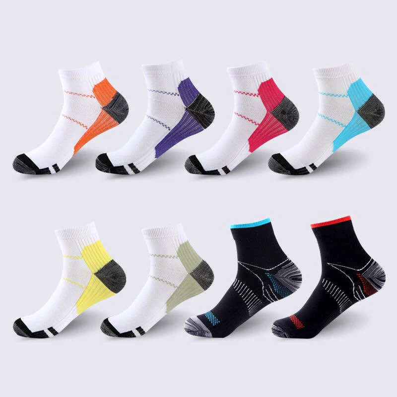 

Men Women Plantar Fascia Compression Socks Low Tube Short Sweat-Absorbent Deodorant Breathable Running Sports Pressure Socks