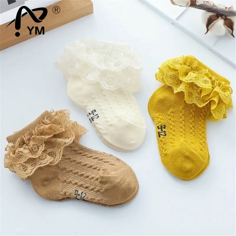 

New Baby Girls Kids Socks Cotton Lace Breathable TUTU Socks Frilly Ankle Socks 0-5Y