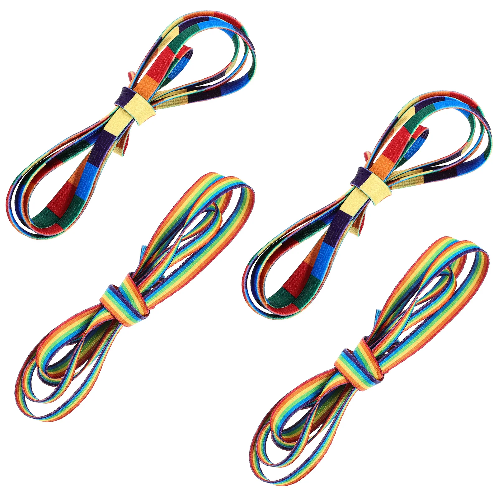 4 Pairs Shoe Laces Colorful Shoelaces Sneakers Rainbow Shoelaces Shoe Straps for Women Men
