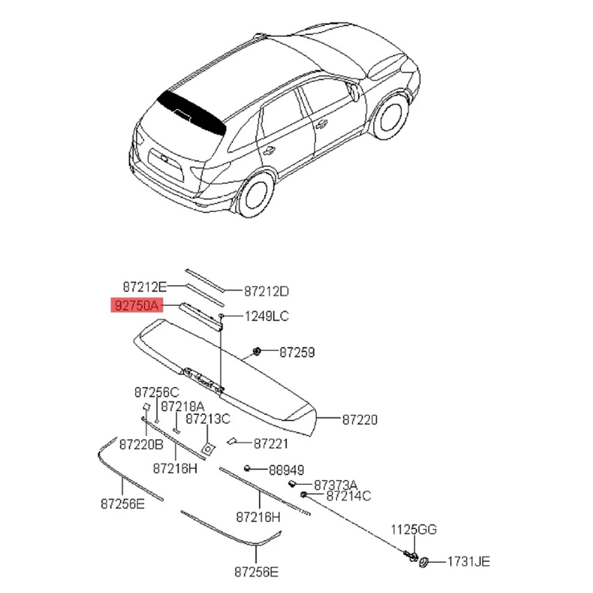 

Автомобильный задний фонарь для Hyundai VERACRUZ Ix55 2007-2012 927003J000 92700-3J000