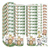 animal safari party animal theme disposable party cutlery party supplies ideal for birthday parties animal party baby shower