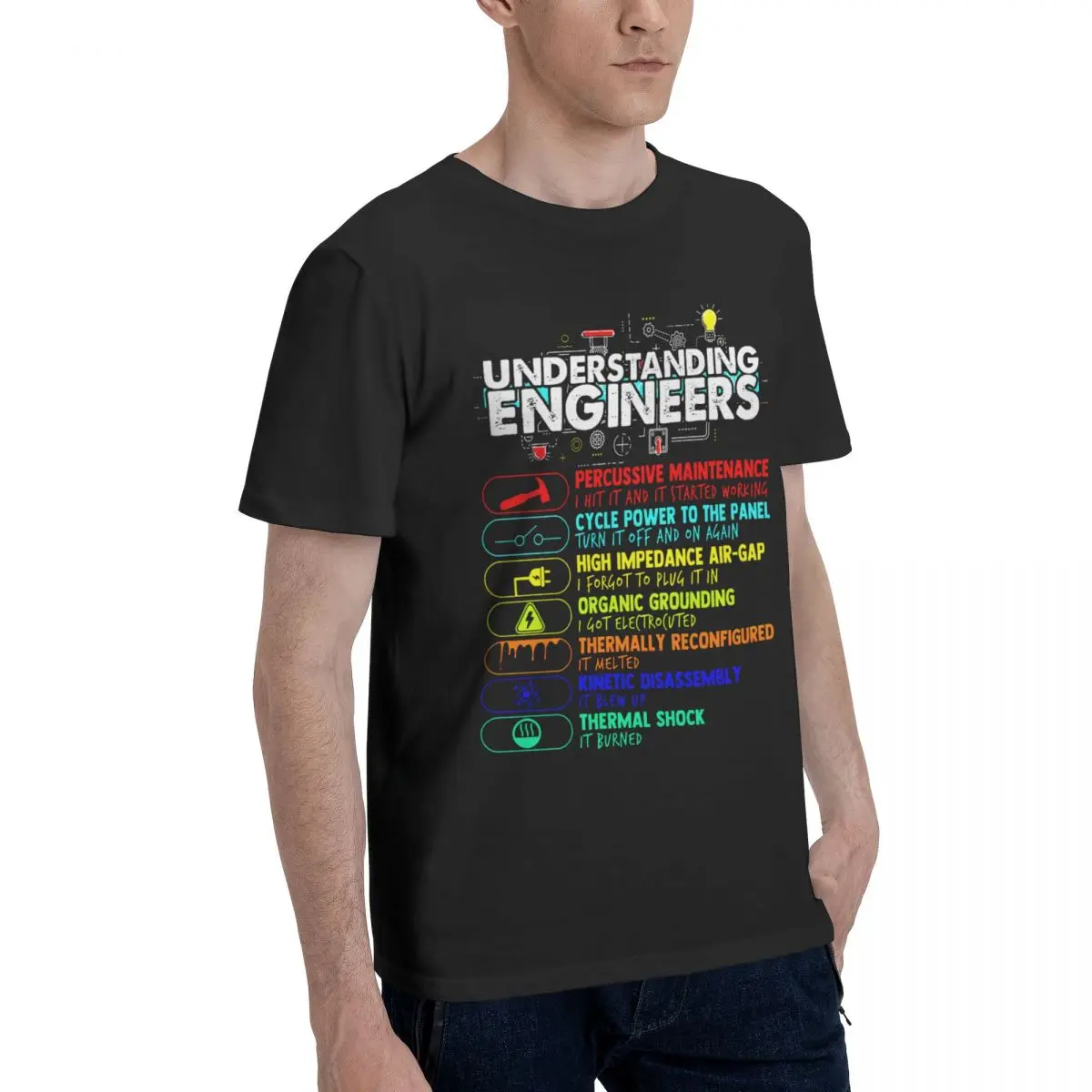 Купи Understanding Engineers Funny Engineer Gift Classic Funny Novelty Men's Basic Short Sleeve T-Shirt Novelty Fitness Tops Tees за 299 рублей в магазине AliExpress