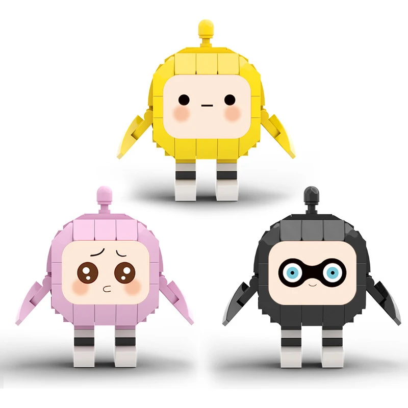 

Moc Eggyed розовые, черные, желтые креативные строительные блоки, фигурка, модель, милые комбинированные наборы, кирпичи, игрушки, детские подарки