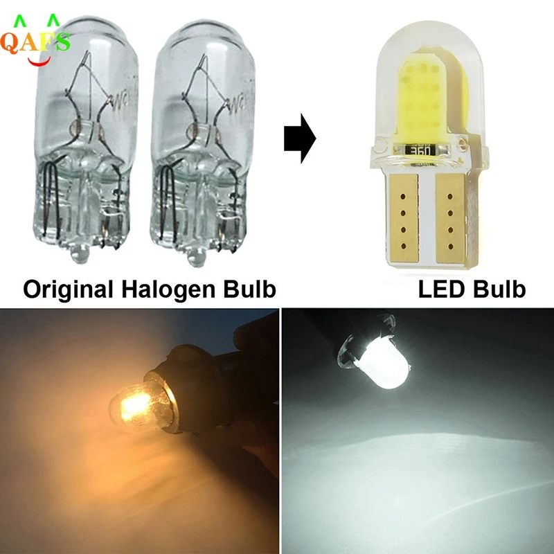 

White Silicone Shell 3W COB LED Lights Car Width Light T10 Door light 10Pcs/lot
