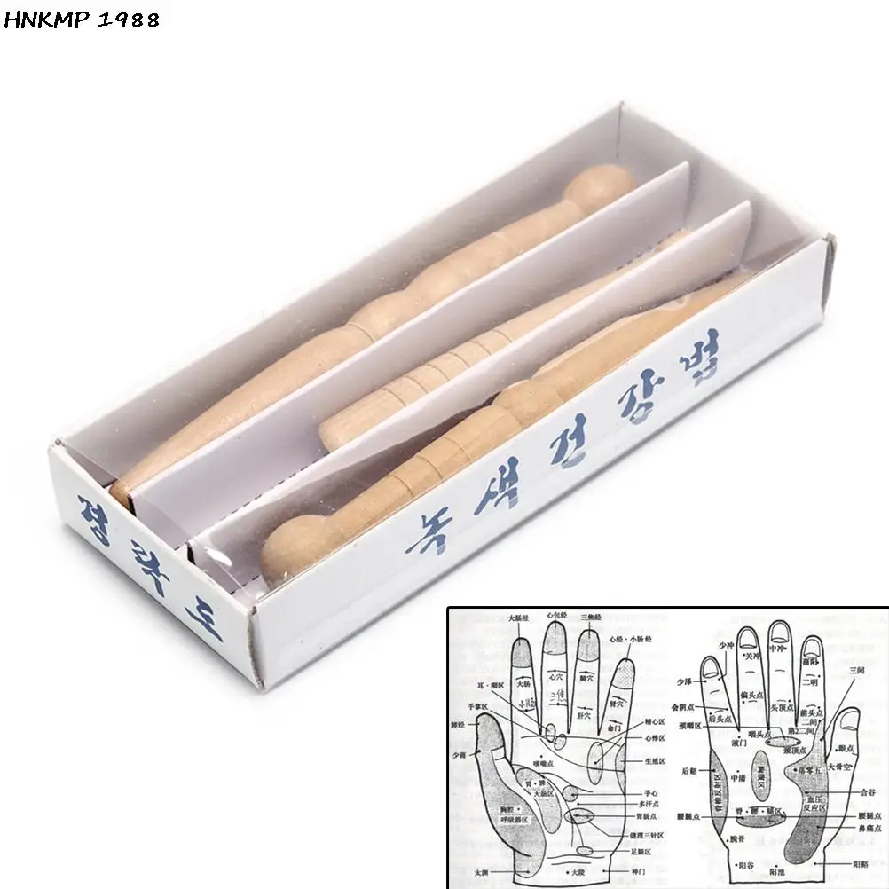 

1/3PCS Original Wooden Foot Body Massage Stick Relieve Muscle Soreness Relaxing Tool Foot Reflexology Massager