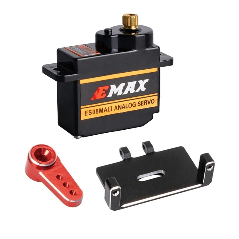 

ES08MAII Steering Servo With Servo Mount And Servo Arm For Axial SCX24 1/24 RC Crawler Car Upgrades Parts Accessories