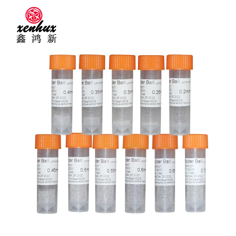 

XENHUX Паяльные Шарики BGA Оловянные Шарики С Свинцом Для Сварки Печатных Плат, Частицы 25K Размером 0,2/0,25/0,3/0,4/0,45/0,5/0