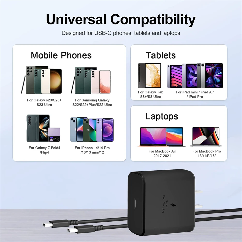 Original 25W Super Fast Charge PD USB-C Type C Cable For Samsung Galaxy S22 S23 Ultra S21 S20 Note 20 Phone Charging Accessories