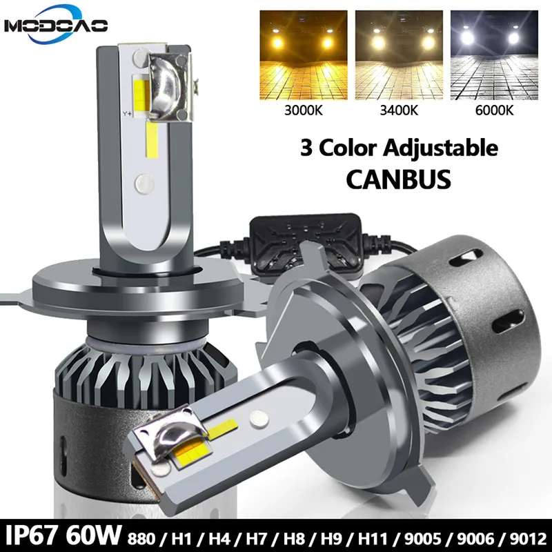 

H1 Led H7 H8 H11 H4 светодиодные фары Canbus автомобильные фары 6000K 100W 9005 lm Turbo 12V 9006 HB3 HB4 светодиодные противотуманные фары