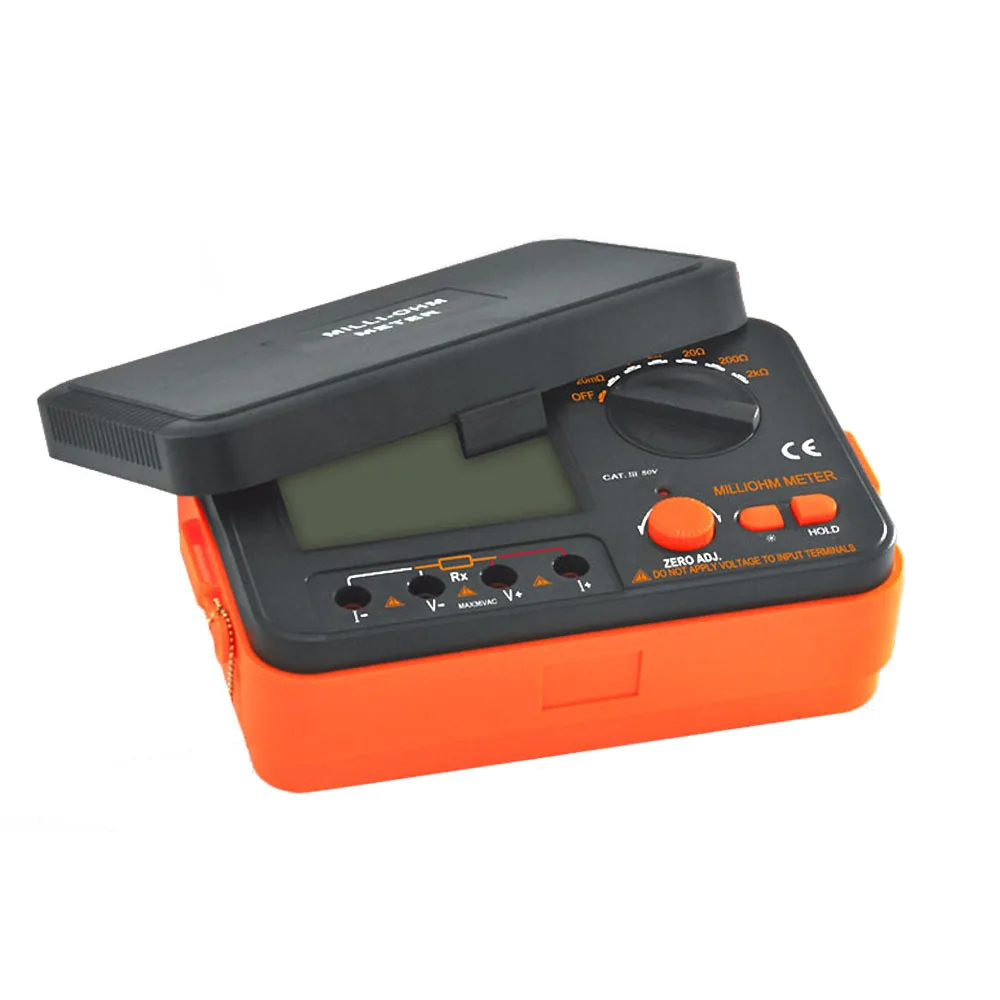 Цифровой измеритель Milli-ohm VC480C + ЖК-дисплей с подсветкой 4 провода мультиметр