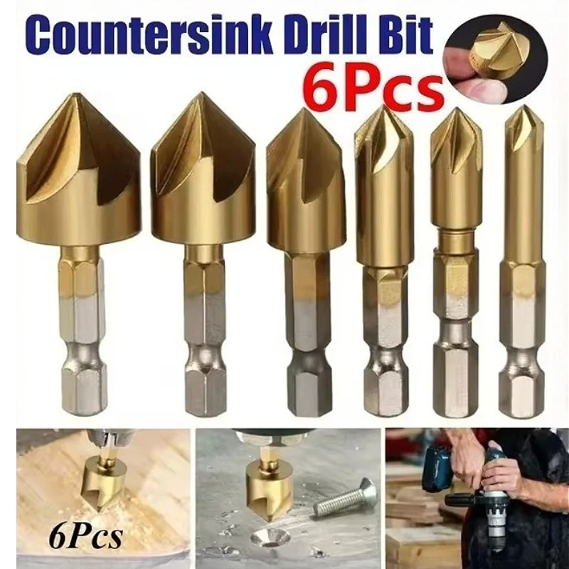 

Набор сверл с зенковкой из быстрорежущей стали 6 шт