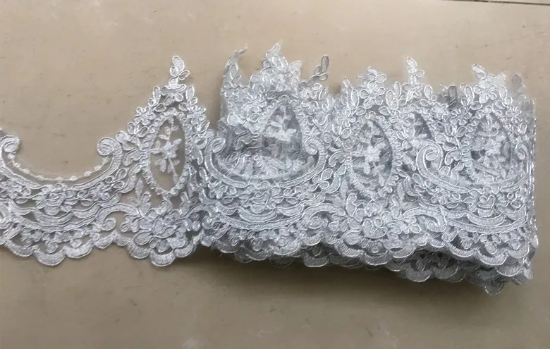 1 ярд цена серебристо-серая Автомобильная кружевная ткань автомобильная