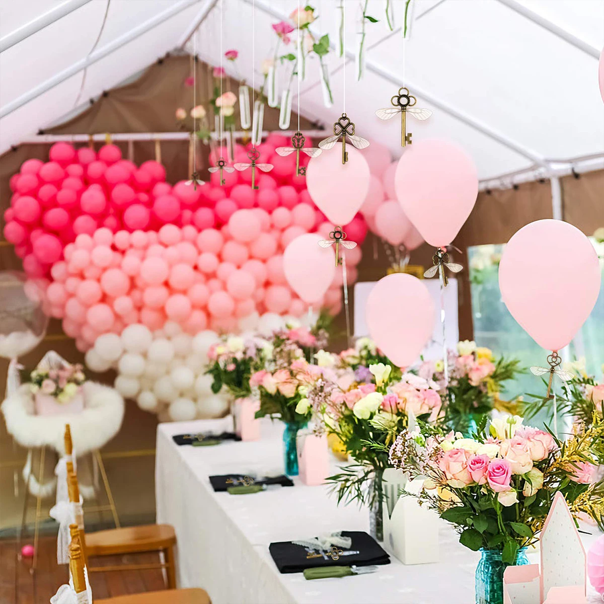 Винтажные ключи-скелеты летающие ключи подвески с крыльями стрекозы сделай сам