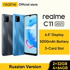 Смартфон realme C11, 2021 дюйма, 2 + 32 ГБ, 6,5 мАч