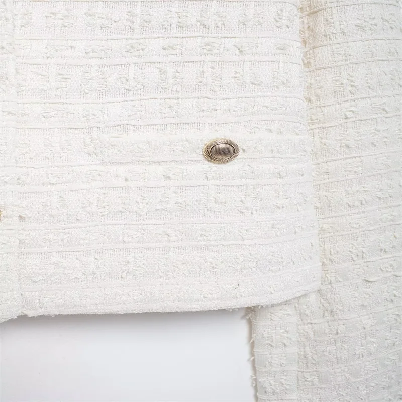 Осенний женский текстурированный Блейзер ZBZA новинка 2024 модное повседневное