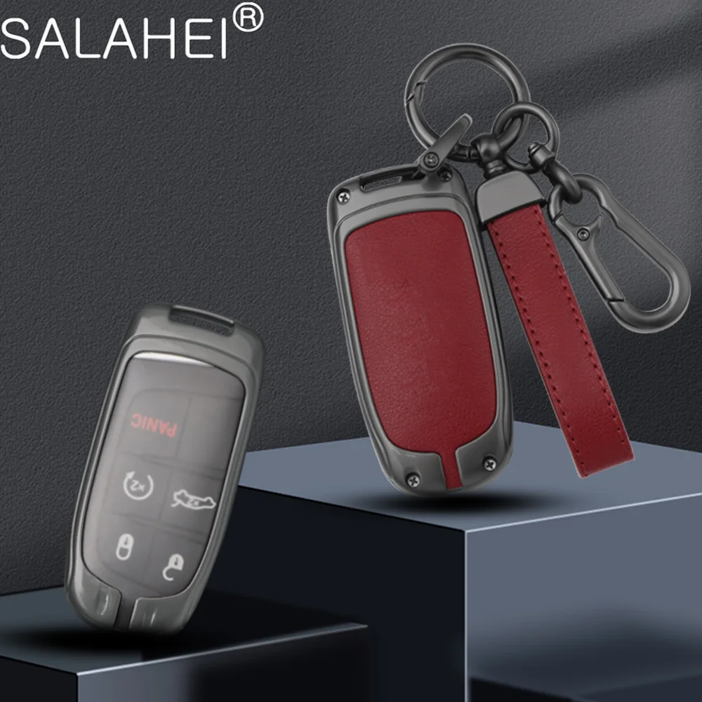 

Car Key Case Cover Shell Keychain For Jeep Grand Cherokee WK2 KL Wrangler JK Renegade Commander Compass 2018 2022 Accessories