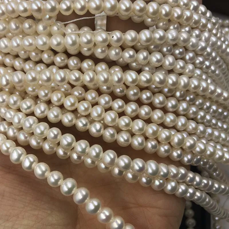 ELEISPL 1 струна 5-5 5 мм невероятно круглая мелкая Жемчужная Нить 40 см белая #22010303