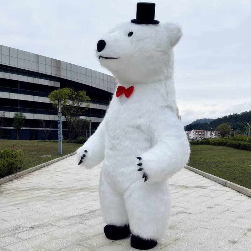 Надувной костюм с белым медведем 2 м/2 6 м/3 м - Фото №1