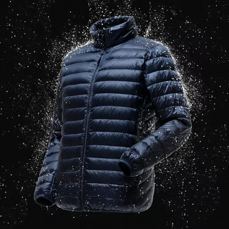 2022New Men Spring Jacket Ultra Light Thin 90% White Duck Down Jackets Casual Portable Spring Coat for Men Down Parkas Size 4XL