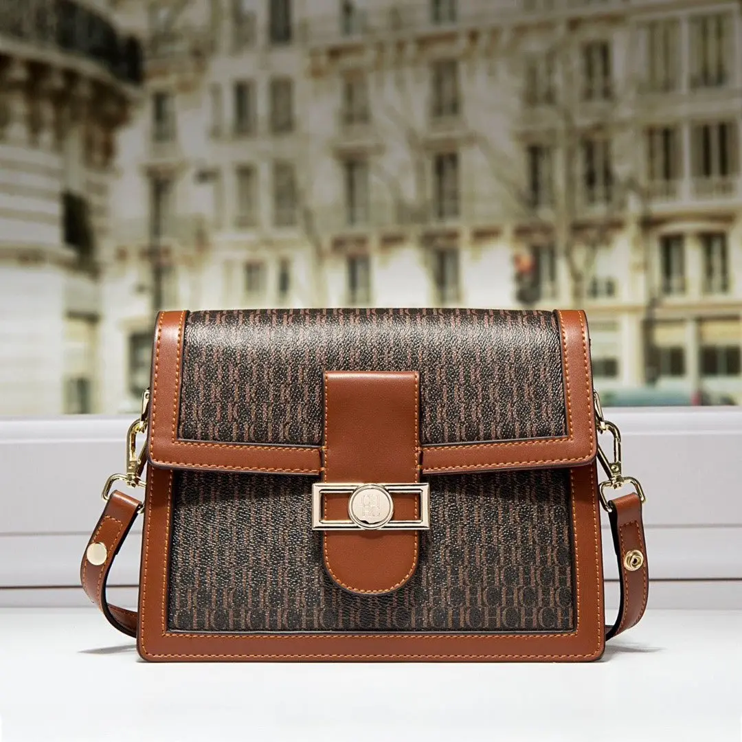 

Высококачественная 100% натуральная кожа 2023 новая женская мода CHCH HCHC письма большая емкость универсальная сумка-мессенджер на цепочке Cc Gg