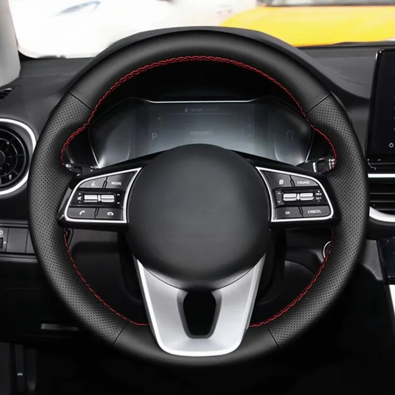 Для Kia K5 Optima 2018 2019 Sportage 3 Forte Ceed Ceeɽ 2017 индивидуальный черный кожаный чехол на руль