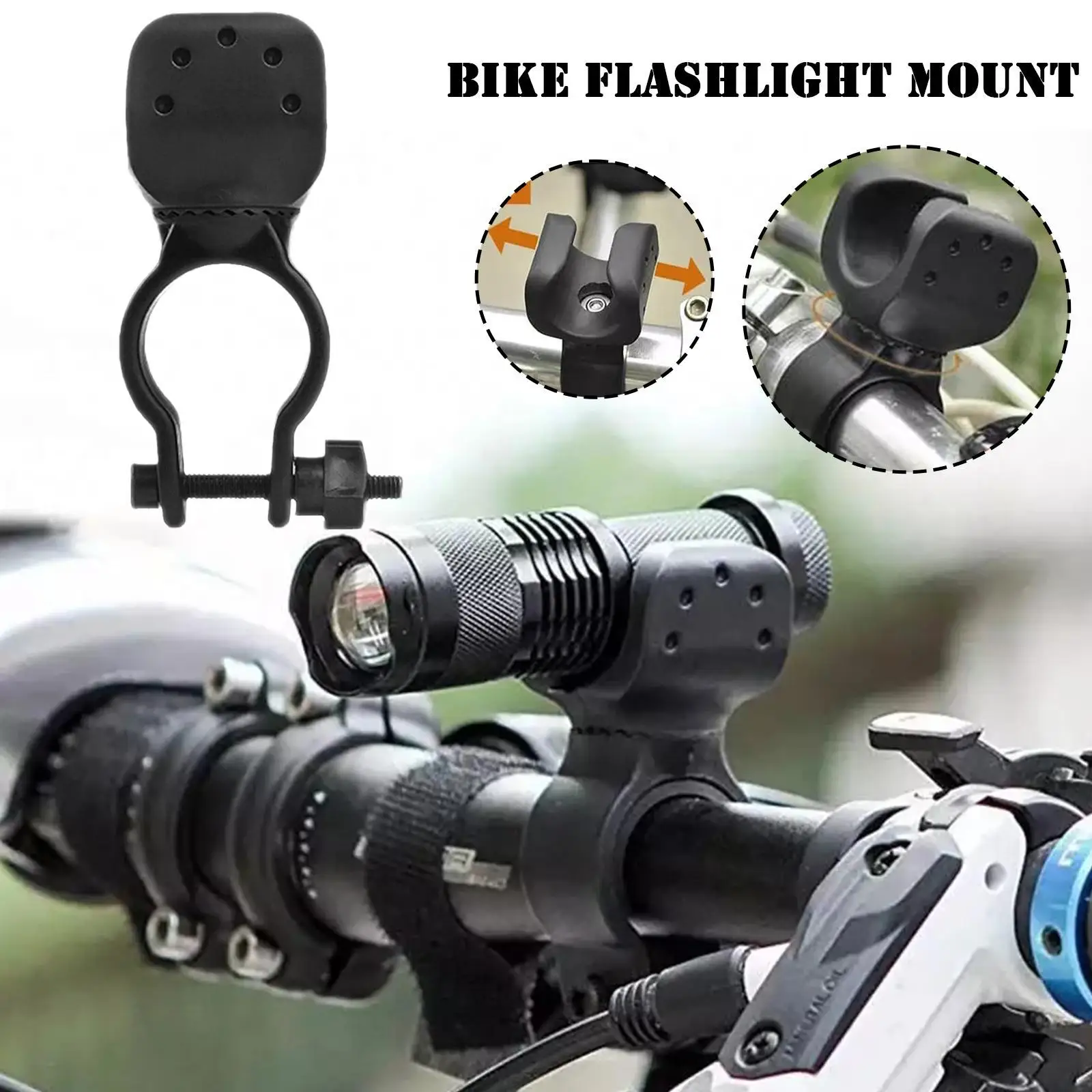 

360 Degree Bike LED Torch Bracket Mount Holder Bicycle Lamp Stand Clip Cycling Bike Accessories