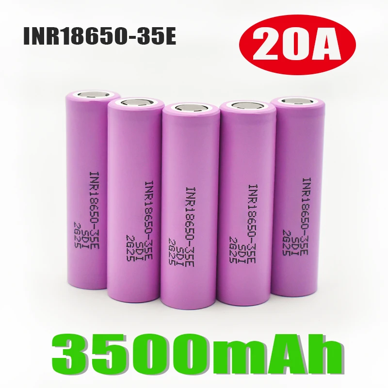 

Литий-ионная аккумуляторная батарея 18650, 3500 мАч, 20 А, подходит для обнаружения INR18650 35E, 2-20 шт., 3,7 в, литий-ионная аккумуляторная батарея 18650