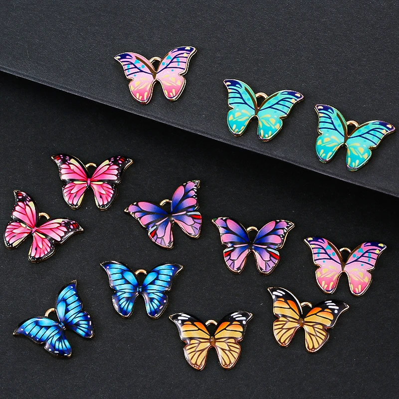 

10pcs Alloy Butterfly Charms Animal Pendant For DIY Bracelet Necklace Earring Jewelry Making Findings Accessories