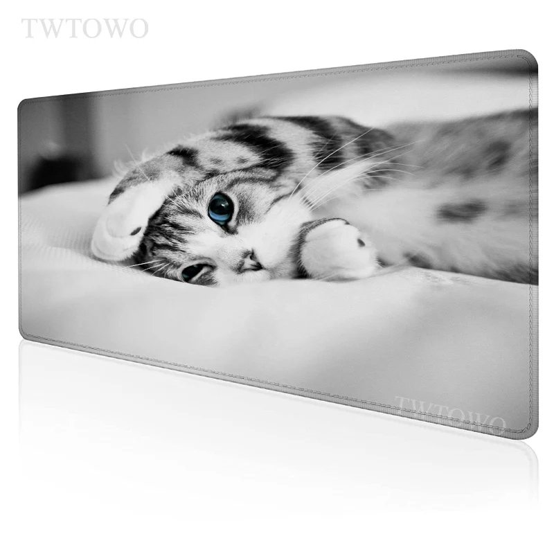 

Cut Cat Mouse Pad Gaming XL HD New Large Mousepad XXL MousePads Mouse Mat Anti Slip Natural Rubber Soft Laptop Desktop Mouse Pad