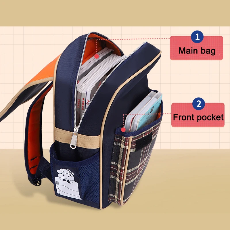 Children School Backpacks Kids British Plaid School Bags Waterproof Larger Capacity Student Orthopedic Schoolbag 2023 Mochila