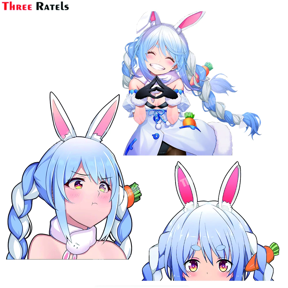 

Three Ratels D94 Usada Pekora Sticker Hololive Pekora Vtuber Hololive Kiss-Cut Decal Vinyl Waterproof Material