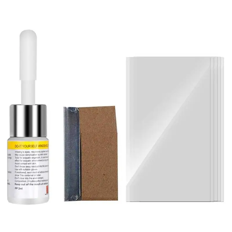 

Car Windshield Repair Kit Glass Crack Repair Kit Car Glass Crack Repair Fluid Home Use Glass Repair Tool Liquid With Stickers