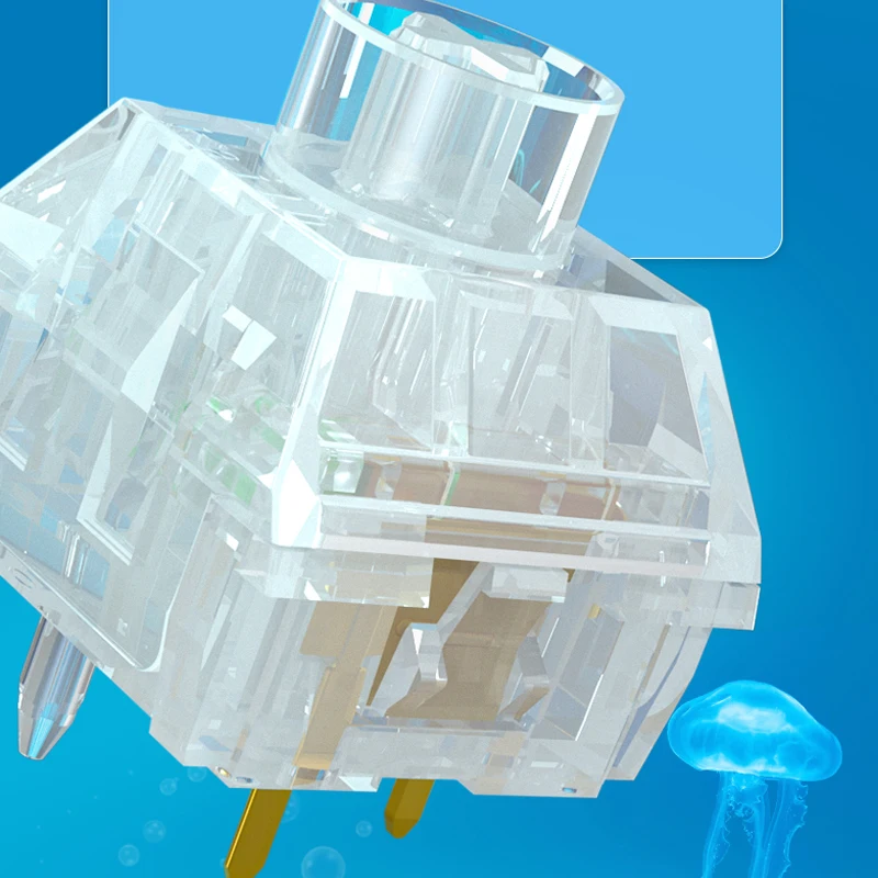 Полностью прозрачный механический переключатель клавиатуры Kaihua kailh box jellyfish |