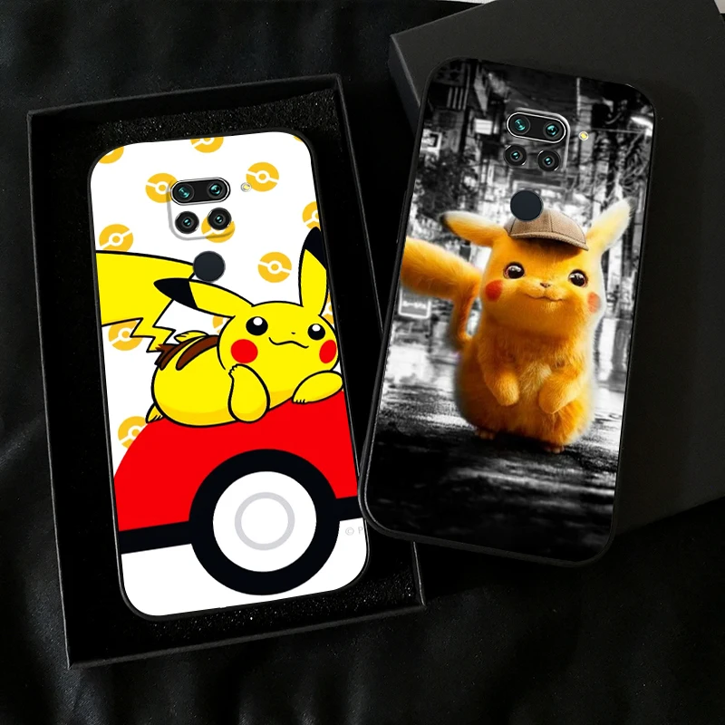 

Cute Pikachu Anime Pokemon For Xiaomi Redmi Note 9 9T 9S 9 Pro 5G Phone Case Soft Black Silicone Cover Funda Coque TPU