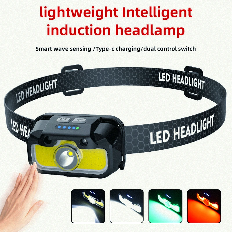 

Outdoor Exploration Ultra Powerful LED Headlamp with USB Charging Night Run Fishing Cap Light Portable High Power Led Flashlight