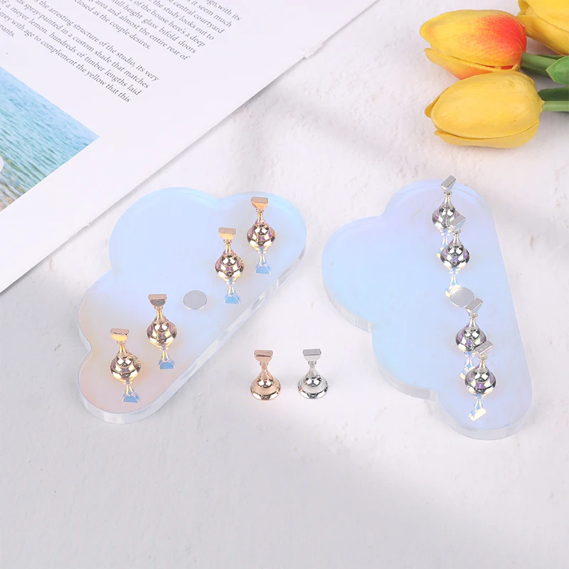 

Aurora Cloud Nail Art Stand For Press On Nails Base Fake False Nail Tips Training Holder Display Organizer Showing Shelves