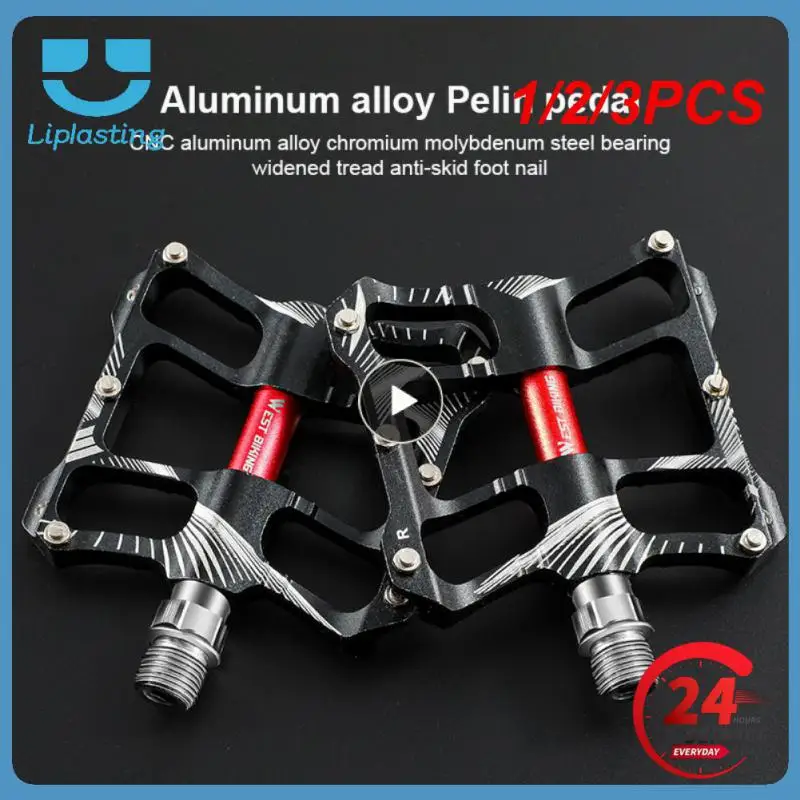 

1/2/3PCS BIKING Ultralight Pedals Sealed Bearing Aluminium Alloy Cycling Non-slip MTB Flat Pedals BMX Road Bike