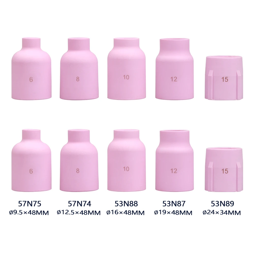 10 шт. 48/34 мм 57N74 57N75 53N87 53N88 53N89 насадка TIG из глинозема для TIG WP9 20 WP17 18 26 сварочная горелка керамические аксессуары