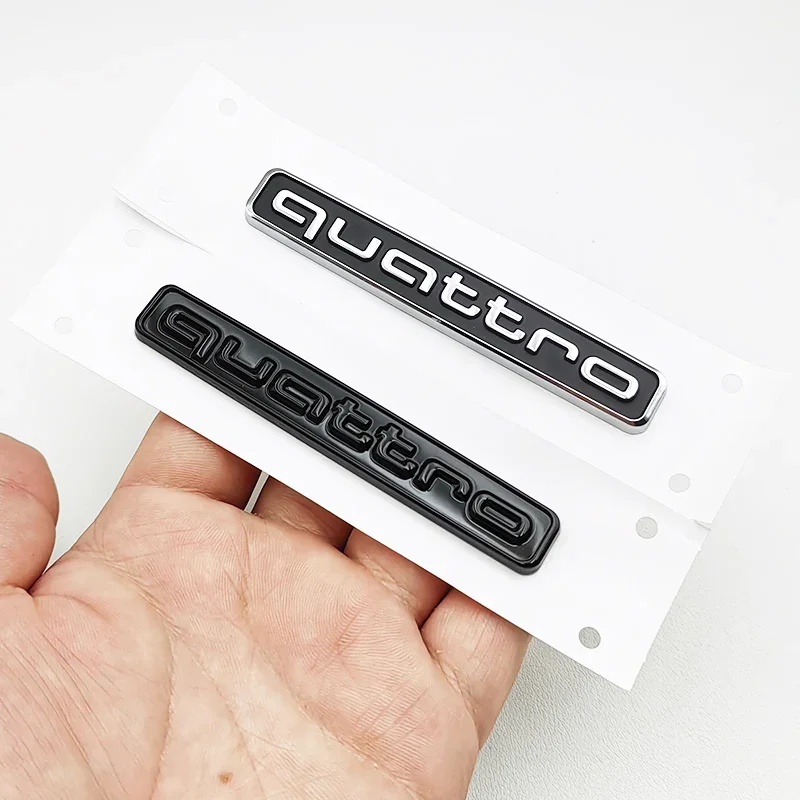 3D ABS черный логотип Quattro эмблема автомобиля задний багажник значок наклейка для