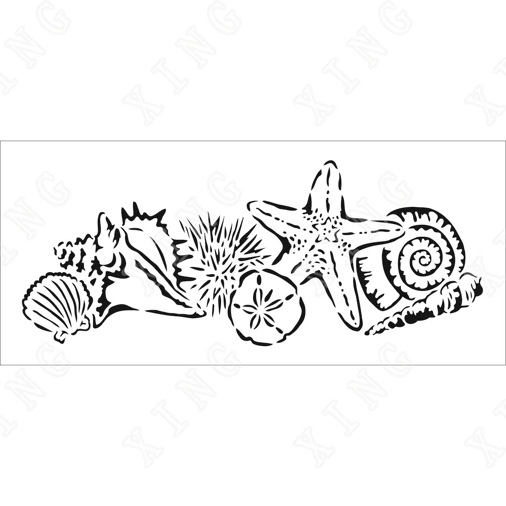 

2022 New Shell Collection Layering Stencils Painting Diy Scrapbook Coloring Embossing Paper Card Album Craft Decorative Template