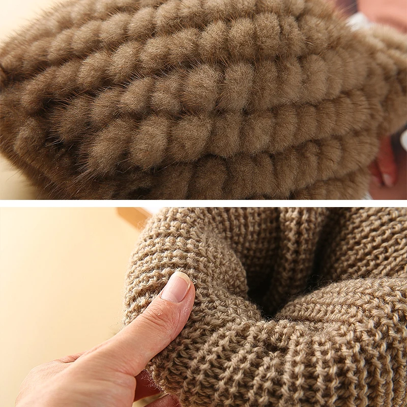 Новая норковая шапка для мужчин и женщин зимняя теплая маленьких детей