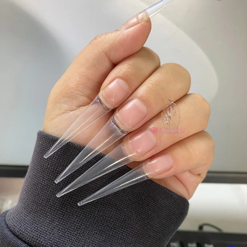 

XXL Stiletto Extra Shape Straight False Nail Tips Half Cover Acrylic Extension System Fake Nails Manicure Salon Supply 500pcs