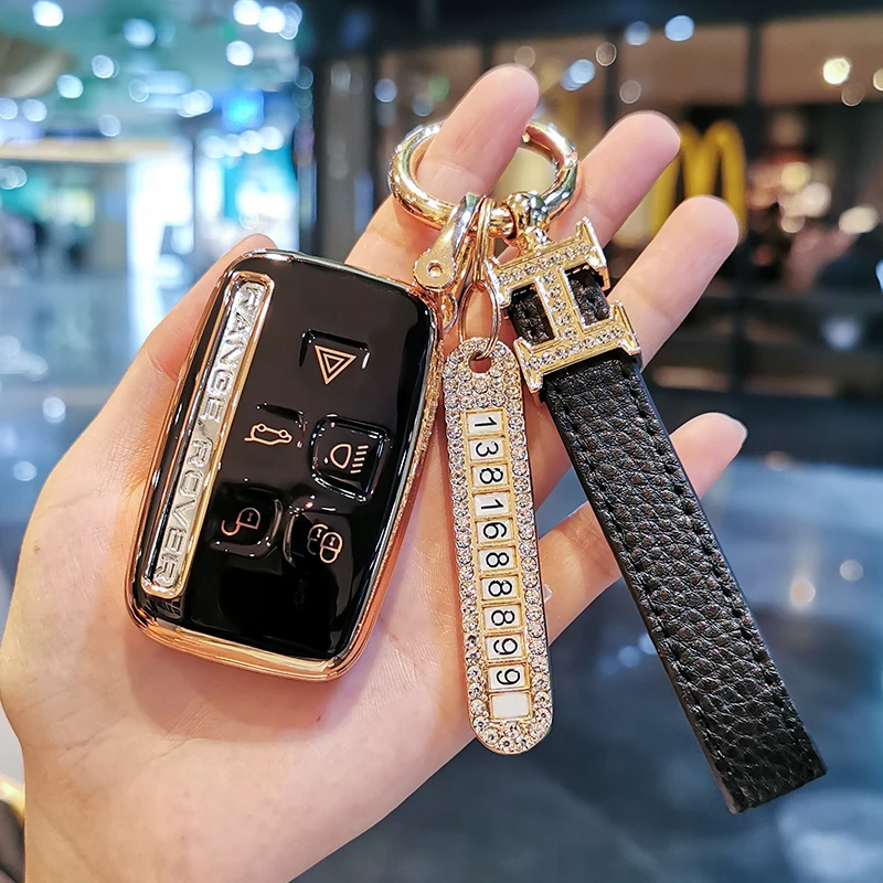 

Car Key Case Cover For land rover Range Rover Sport discovery 3 4 elander 2 evoque Accessories Holder Shell Keychain styling