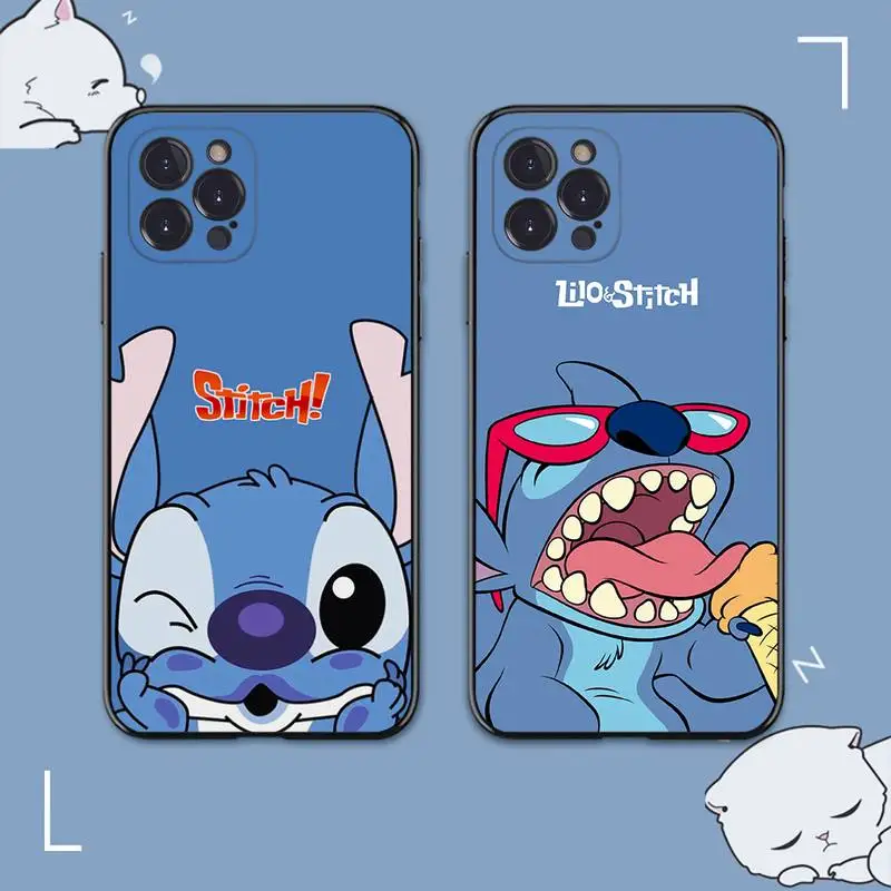 

BANDAI Stitch Phone Case for iPhone 11 12 13 mini pro XS MAX 8 7 6 6S Plus X 5S SE 2020 XR case