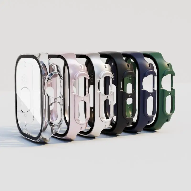 2 в 1, защитный чехол для Apple Watch Ultra из закаленного стекла и оболочки, 49 мм