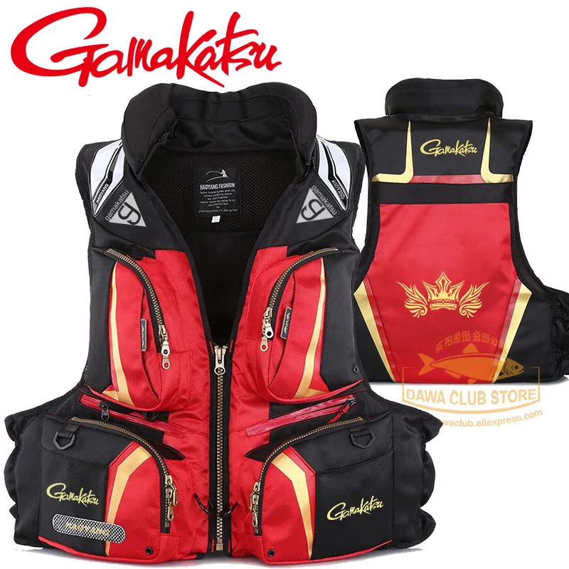 

2022 Large size 120 Kg Multi-pocket Light Life Jacket New GAMAKATSU Life Vest Fishing Life Jacket High Buoyancy Sea Life Jacket