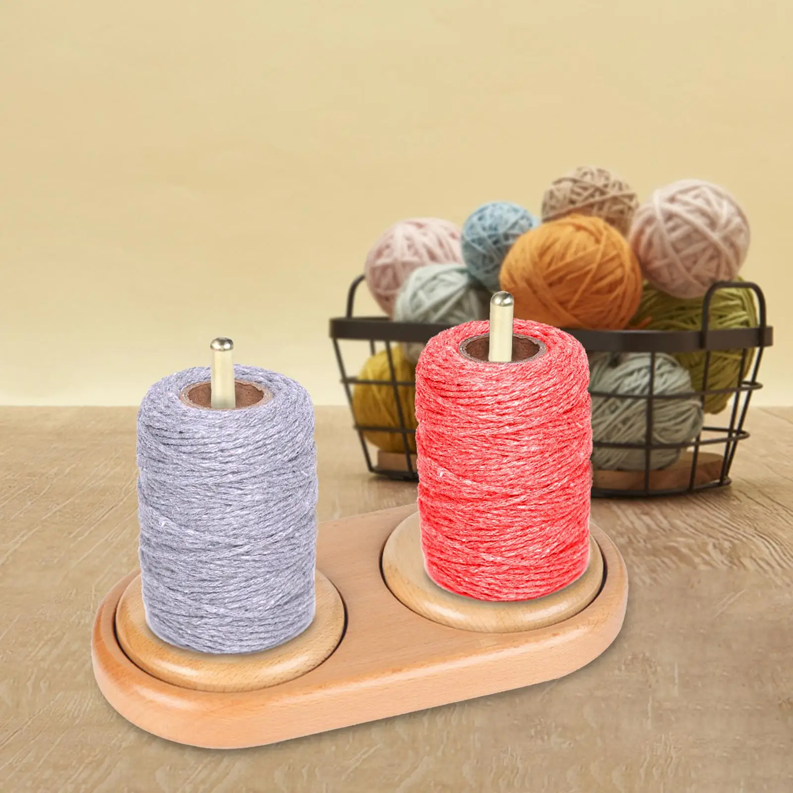 

Creative Yarn Holder Hold 2 yarns Prevent Thread Tangling Roll Paper Towel Holder Durable Yarn Dispenser for Wife