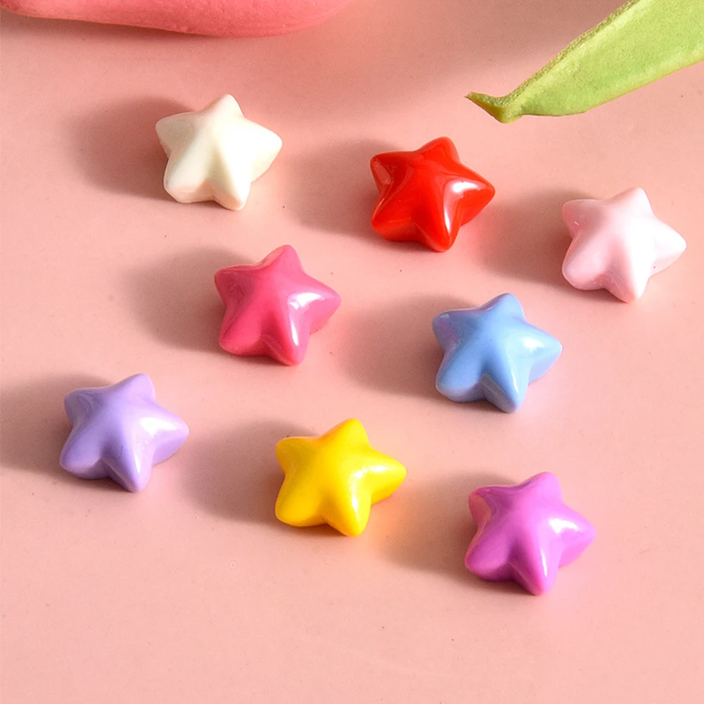 Блестящие шпильки 13x13 мм со звездами 20 шт.