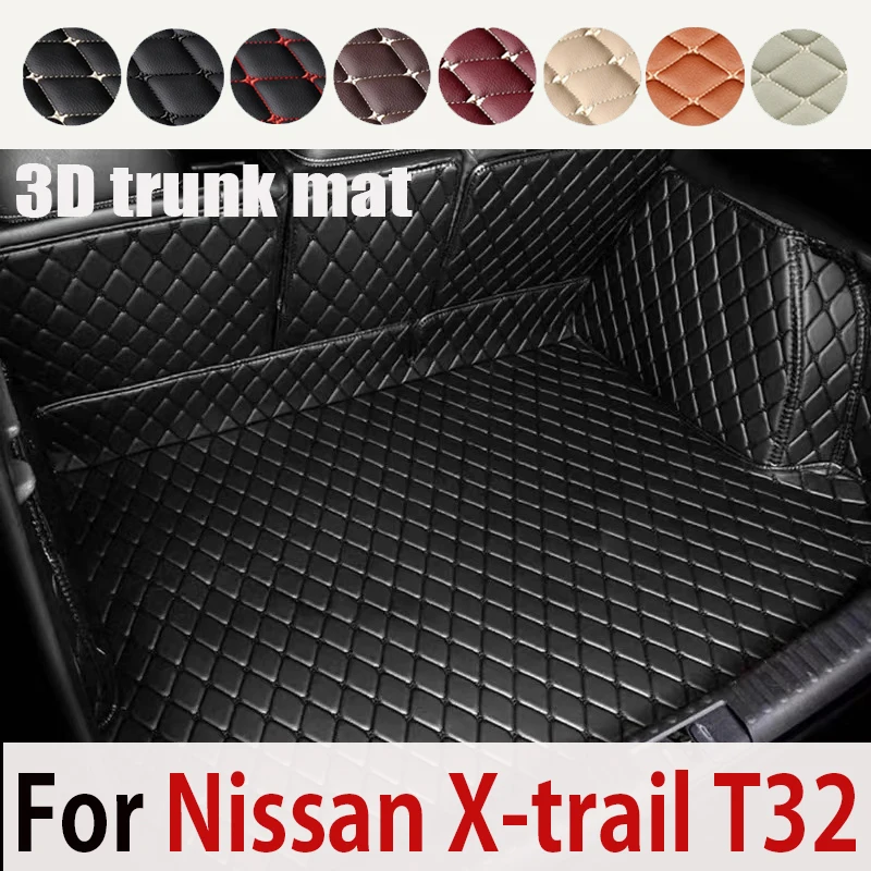 

Высокое качество! Полный Комплект ковриков для багажника автомобиля для Nissan X-trail T32 7 мест 2019 прочная подкладка для груза коврики для багажника для Xtrail 2018-2014