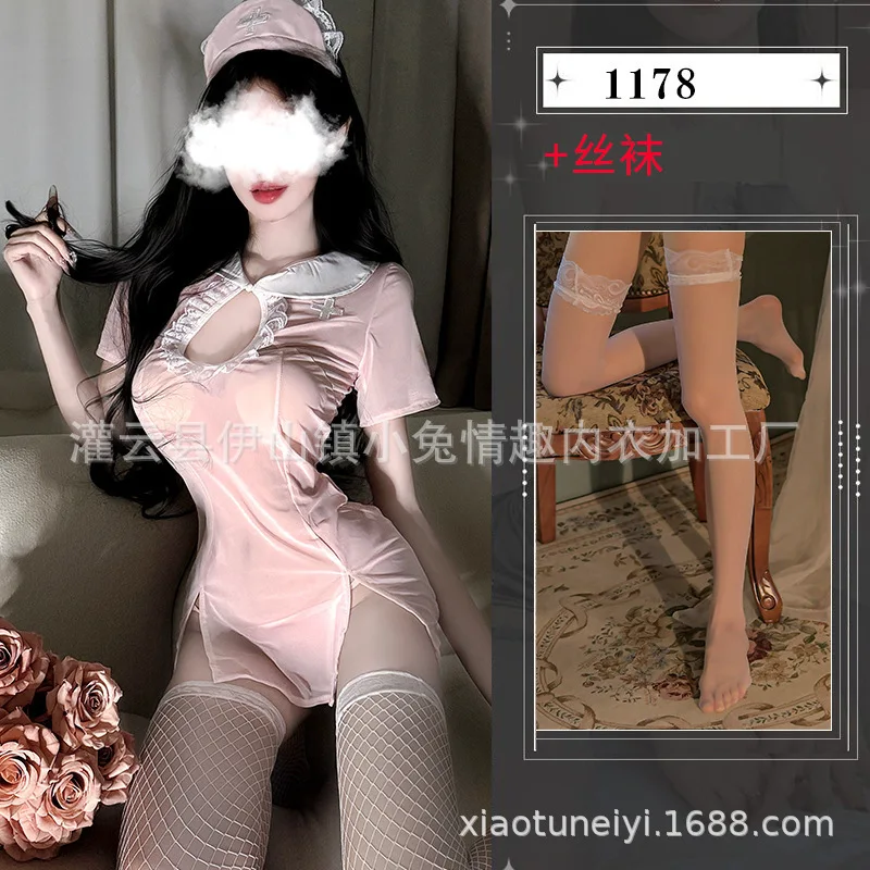 Роль Сексуальная Медсестра Играет Питер Пэн Воротник Выдалбливают Короткие